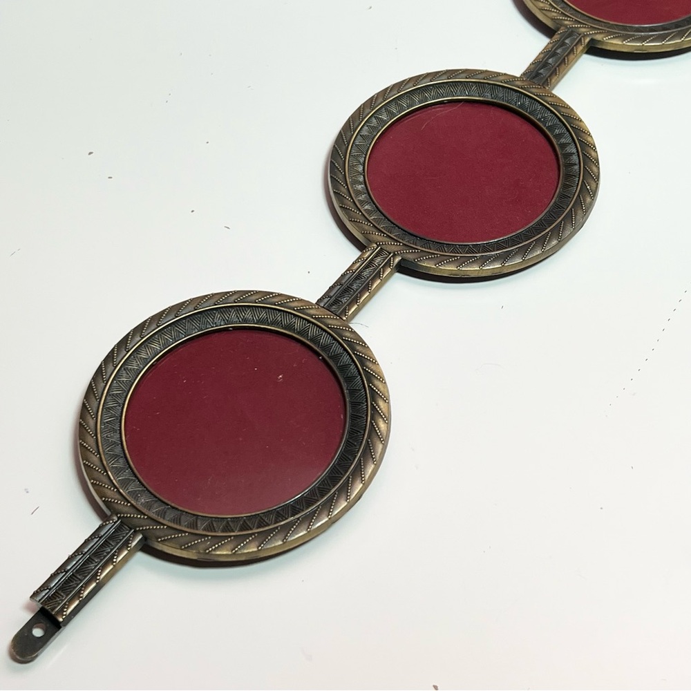 Vintage gold brass retro bow picture frame - Picture 3 of 4